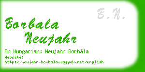 borbala neujahr business card